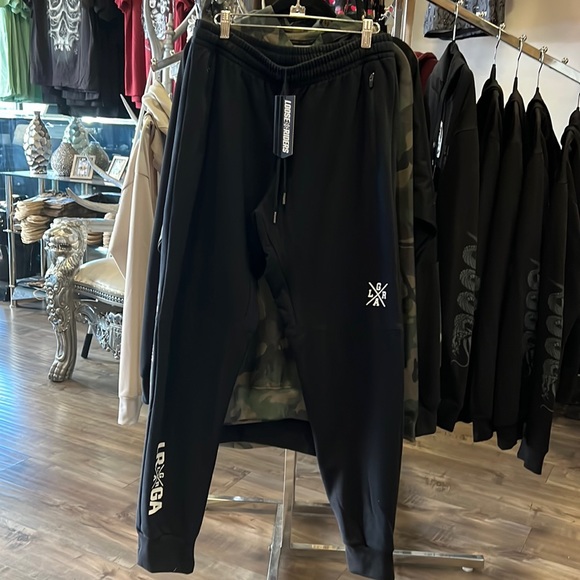 Men's Loose Riders Sweat Pants Black